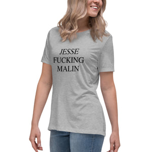 JESSE FUCKING MALIN Women's Relaxed T-Shirt in Gray